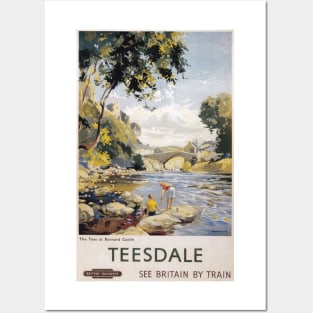 Teesdale, County Durham - BR, NER - Vintage Railway Travel Poster - 1958 Posters and Art